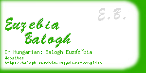 euzebia balogh business card